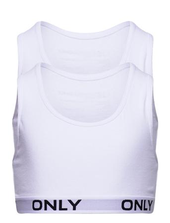 Konliga 2-Pack Racer Top Night & Underwear Underwear Tops Vit Kids Only