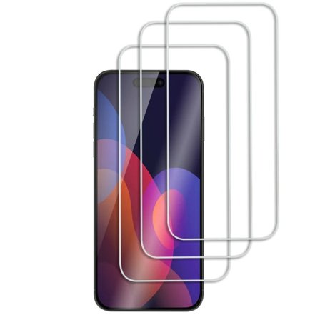 3-Pack - iPhone 15 Plus skjermbeskytter i herdet glass