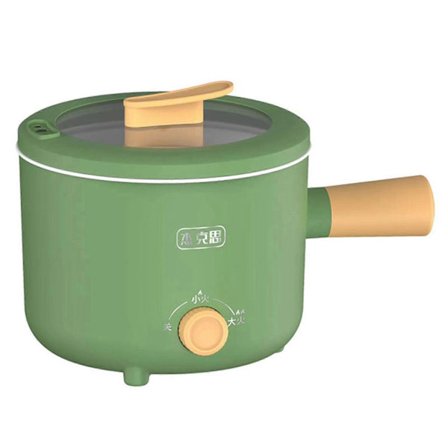 Elektrisk gryte for studentbolig, non-stick mini ramen nudelkoker, kompatibel med wok, biffnudelsuppe og pasta