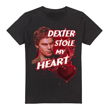 Dexter Herr Bloody Heart T-Shirt XL Svart