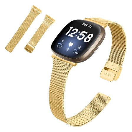 Fitbit Sense / Versa 3 milanese stainless steel watch band - Gold