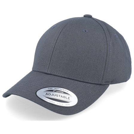 Yupoong - Curved Dark Grey Adjustable Adjustable Grey Cap - @ Hatstore