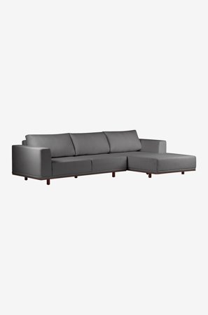 Jotex - Sofa 3-seter - Divan Høyre Forged iron - MATARA - Kjøp 3-seters sofaer hos Jotex