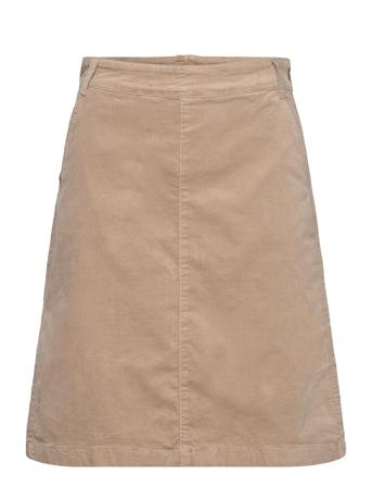 Nadia-Cw - Nederdel Knelangt Skjørt Beige Claire Woman*Betinget Tilbud