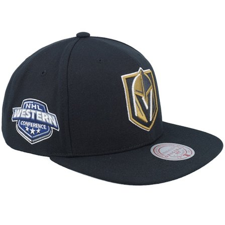 Mitchell & Ness - NHL - Black - snapback - Cap - Vegas Golden Knights Conference Patch Black Snapback - Hatstore