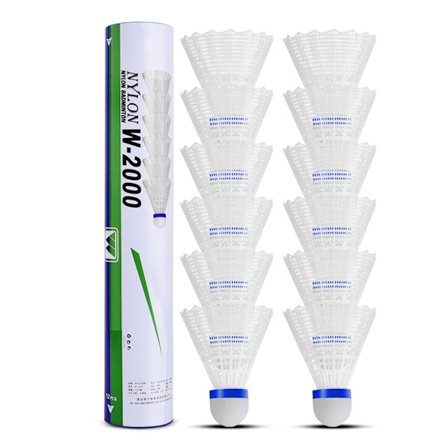 12 stk Nylon Shuttlecocks Høyhastighets Badmintonballer med God Stabilitet og Holdbarhet Badminton Birdies for Innendørs Utendørs Trening