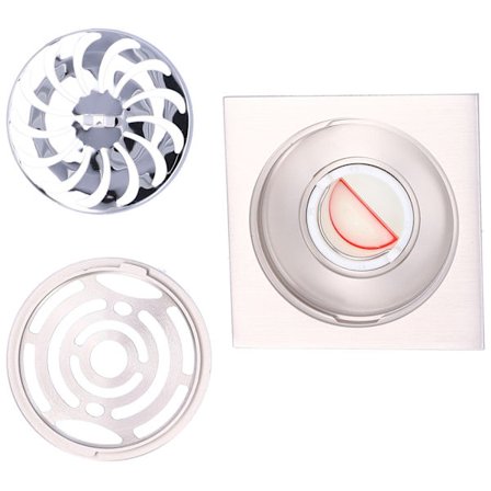 Borstad duschgolvbrunn Koppar Golvsil för Kök Badrum Balkong Tillbehör