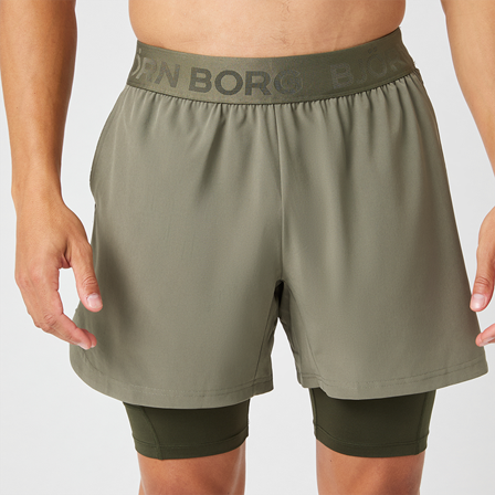 Björn Borg Borg 2 in 1 Shorts Grøn