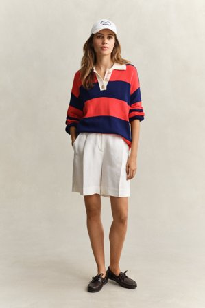 GANT Damen Formelle Shorts aus Leinenmix (40) Weiß