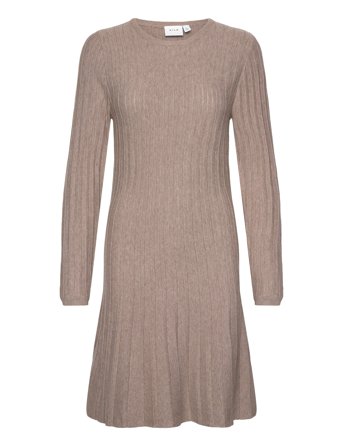 Visachin New L/S Skater Knit Dress/Su Brown Vila