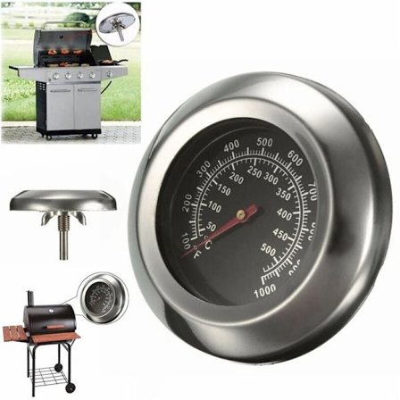 NYT 50 - 500°C BBQ-termometer stegetermometer rustfrit stål gasgrill grilltermometer
