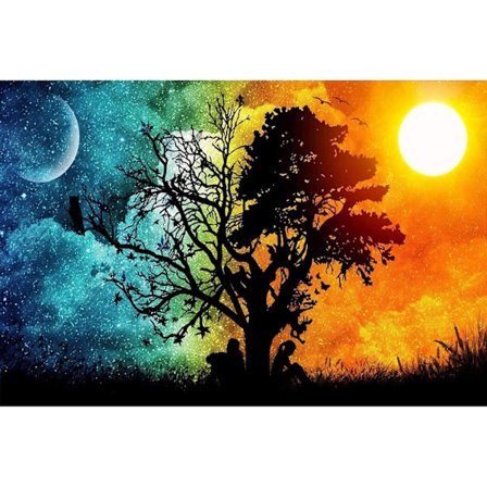 5D DIY Diamant, Diamantmaleri, Maleri efter nummer, Komplet Diamantmalerisæt, Fuld Stjernehimmel Diamantbroderi Rhinestone Kunst Vægdekoration til 