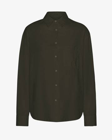 Organic Oversized Shirt - Hunter Green L