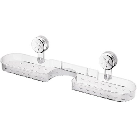 Kranhylle, kjøkkenkranorganisator, kjøkkensugekopphylle, designet sugekoppvaskhylle, ingen bump-brett med perforert veggoppbevaringsskuff