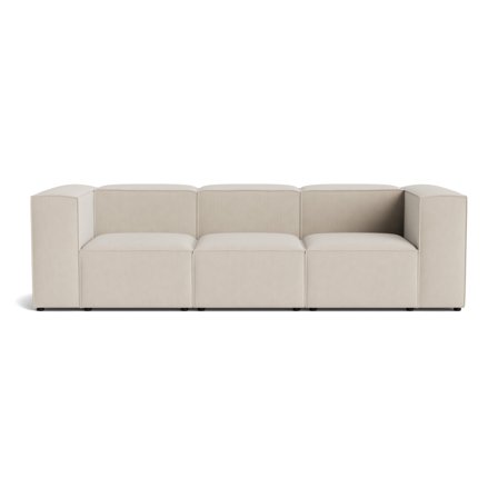 Lissabon 3 Personers Sofa - Rebel Beige - Holdbar Kvalitets Sofa med Krydsfiner Ramme - 270x100x72cm
