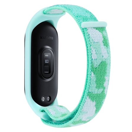Xiaomi Mi Band 7 / 6 / 5 nylon naamiointikellon hihna - Vaaleanvihreä