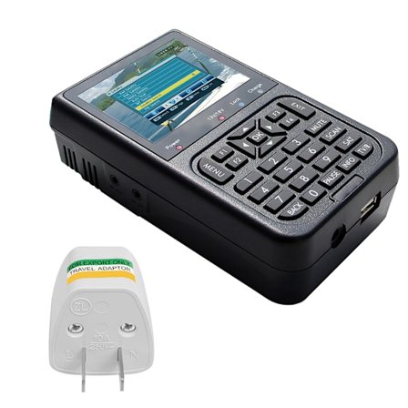 Satellitsökare Signalmätare Uppgraderad TV-mottagare Sat-detektor Free to Air FTA 3.5" LCD 3000mAh Batteri för Satellitdisk