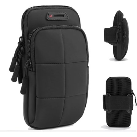 Telefonarmband för löpning, Armband Mobilhållare för träning (Svart)[qb]