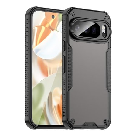 SKALO Google Pixel 10 Armor Hybrid Frosted Suojakuori - Musta
