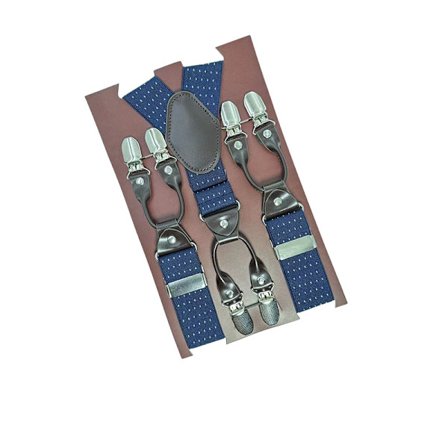 Hängslen för män med 6 clips och förtjockat elastiskt band