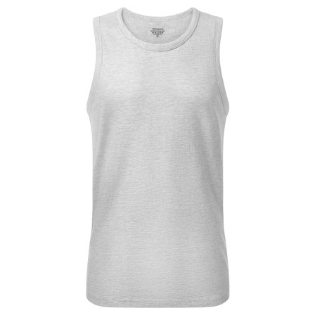 FlexFeel | Jasnoszary bawełniany podkoszulek dla mężczyzn - Podkoszulki