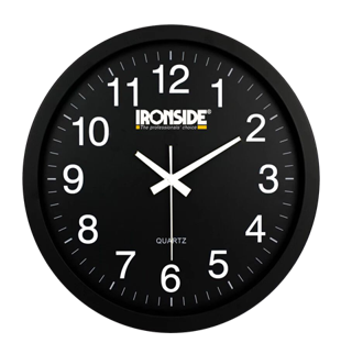 Ironside 900017 Veggklokke Ø 30 cm Svart, Garasjeinnredning & oppbevaring