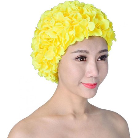 Moderne 3D Blomsterblade Formet Badehætte - Vintage Stil - Gr