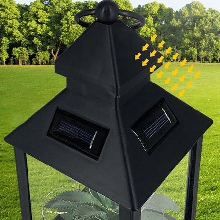 20 LED solcellslykta för utomhusdekoration (färgglad)