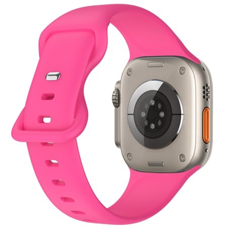 Silikon Armband Butterfly Apple Watch 42/41/40/38 mm (M/L) Hot Pink