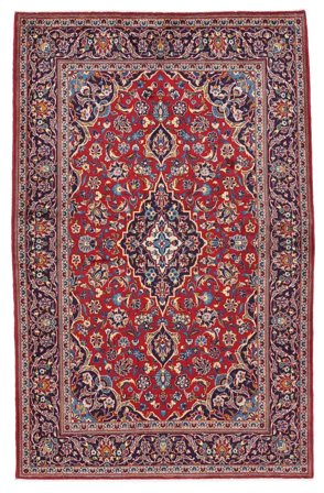 Noué À La Main Kashan Tapis 143X223 De Laine Petit