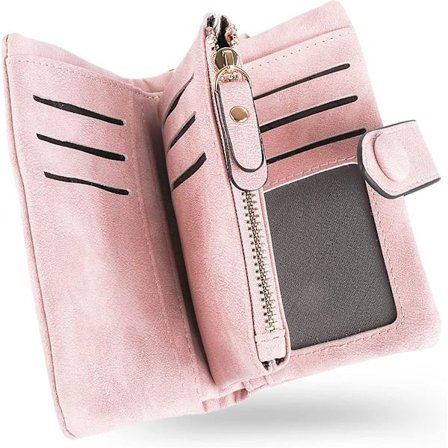 Pengepung til Kvinder Kort RFID Beskyttelse Pung Læder til Kvinder (pink) - Blød Behagelig Sød Pung Med Masser af Kortlommer