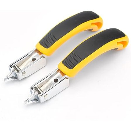 Heftemaskin Heavy Duty Møbeltapet Heftemaskin Verktøy Heftemaskin med Ergonomisk Håndtak Flat Heftemaskin for Kontor Heftemaskin for Møbler, Teppe, 