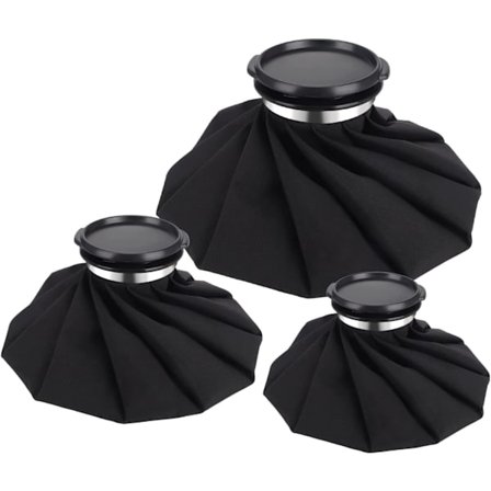 Sports Cloth Ice Pack (Svart, 6"/9"/11") - Sport, Skade, Smertelindring, Hevelse, Kne, Rygg, Is, Isvann, Albue, Hofte, Nedre Rygg, Lår, Kalv, A