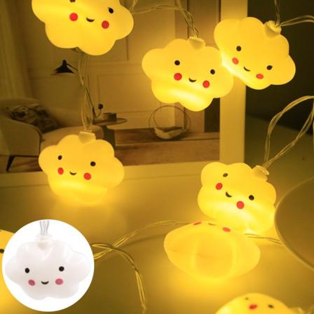 3M 20 LED Smilende Skyer Hvide Feelygter Varmt Hvidt, ZQKLA