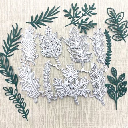 16 stk Blade Skæring Dies Skabelon Prægning Die Stencil Plant