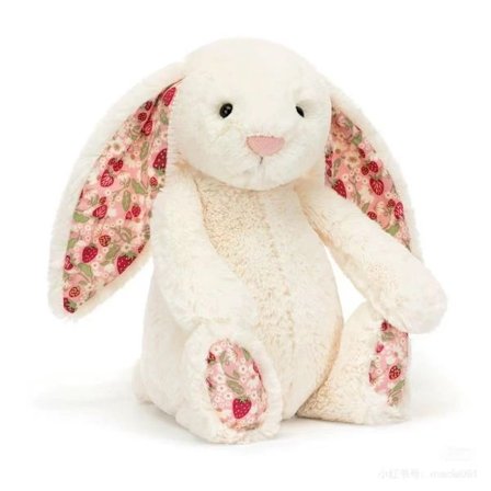 Jellycat Blossom Bunny Kirsebær Kosedyr Medium 31cm - xindaren White_tfrf Hvit