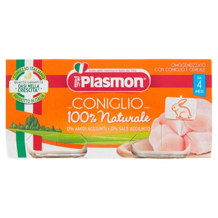 Plasmon Omogeneizzato Coniglio 4-6M+ 2x80g