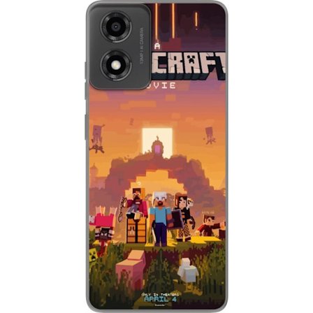 Kompatibel Mobilcover til Motorola Moto E14 Minecraft Pixel Spil Byg Blok