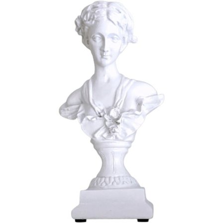 Koriste-esineet Mini-taide, Valokuvan veistoskoristeet Rintakuva Veistos Pienoispatsas Valkoinen