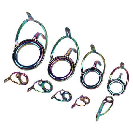 9PCS Spö Ring Set Rostfritt Stål Keramiska Ringar Fiskeredskap