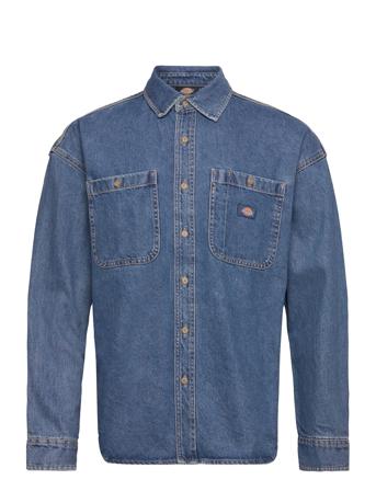 Houston Shirt Shirts Denim Shirts Blå Dickies*Betinget Tilbud