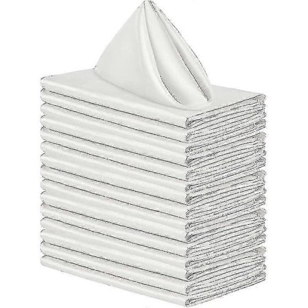 12 stk. Stoffservietter, Tommer Sateng Bordsservietter, Gjenbrukbare Stoffservietter For Bryllup-jie