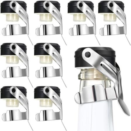 Rustfrie stål champagnepropper 2,71 x 1,93 tommer (8 stykker)