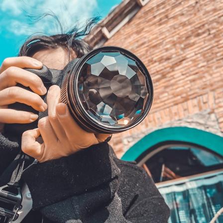 Kamera Suddig Förgrund Av Halvmåne Spegel Människor Inga människor Halvlinsförstoringsglas Slr-filter Delat dioptrisk prisma Polarisationsfilter 