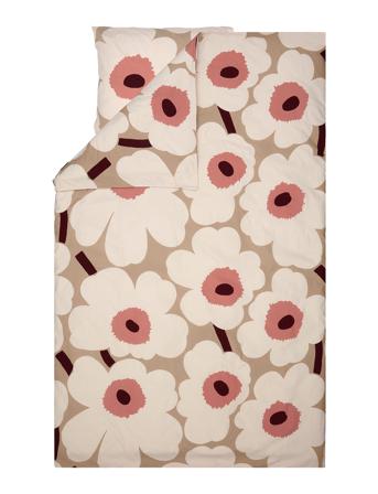 Unikko Duvet Cover 150X210 Cm Home Textiles Bedtextiles Duvet Covers Beige Marimekko Home