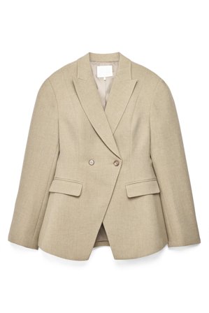NA-KD Double Breasted Fitted Blazer - Jakkesæt - Beige - EU 44