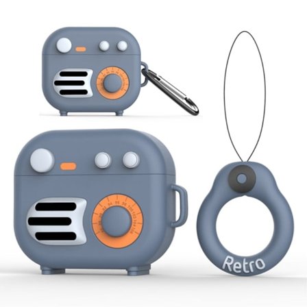 Silikonskydd för AirPods 3 med härlig radiodesign - Blågrå