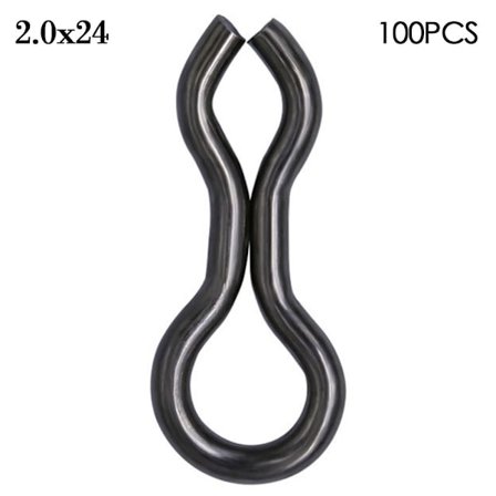 100 stk Fishing Hængende Snap Barrel Swivel 2.0X24 2.0X24
