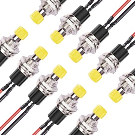 10 stk. multifunktionelle nulstillingsknapper, robuste plastmaterialer, ideelle til hyppig brug i forskellige projekter