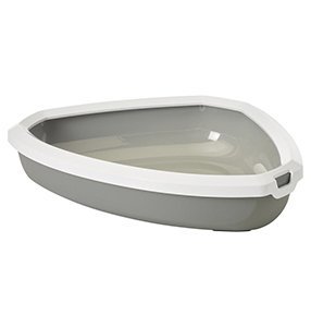 Savic Rincon Corner kattebakke med kant, Grå